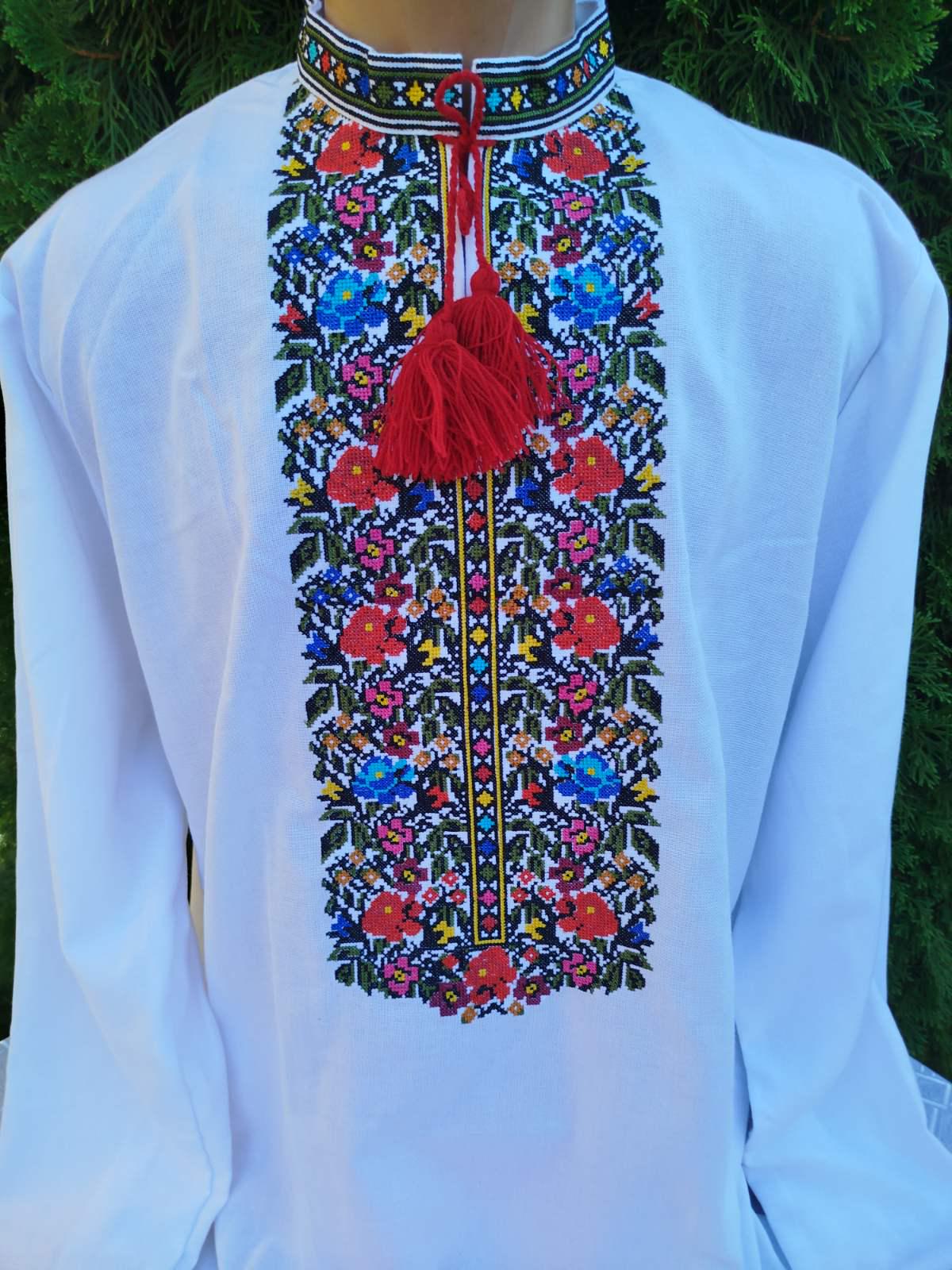 Вишиті сорочки для пари з квітковим орнаментом Борщівка р. 46 (29378694) - фото 2 Вишиті сорочки для пари з квітковим орнаментом Борщівка р. 46 (29378694) - фото 2