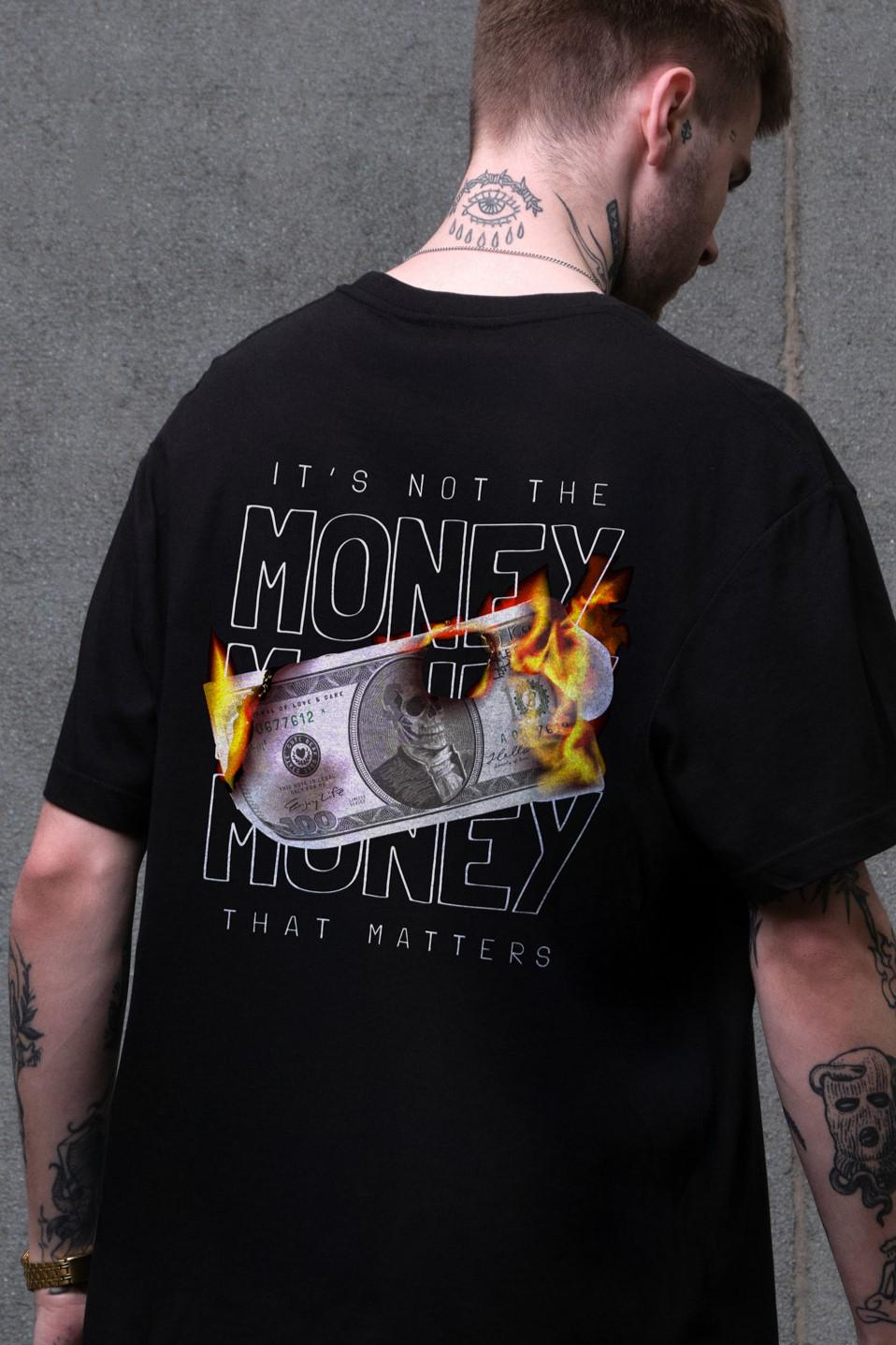 Футболка мужская Without с принтом Fire оверсайз L/XL Black (L8049490) - фото 2 Футболка мужская Without с принтом Fire оверсайз L/XL Black (L8049490) - фото 2