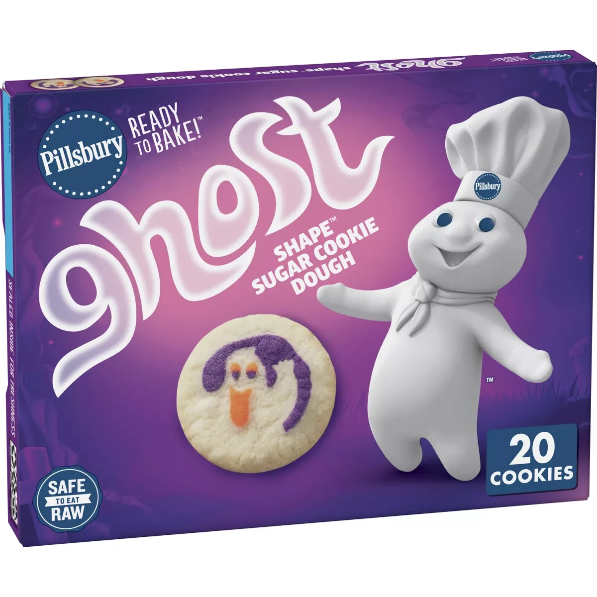 Тісто для цукрового печива Pillsbury Ready-to-Bake Halloween з малюнком привид 20 шт. 258 г (2360076467)