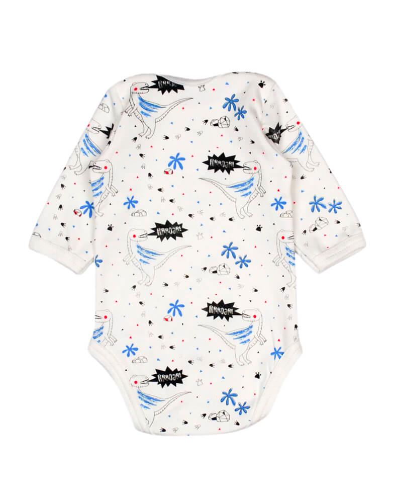 Боди детский Динозавры 74 см Бежевый (1720-74) - фото 2 Боди детский Динозавры 74 см Бежевый (1720-74) - фото 2