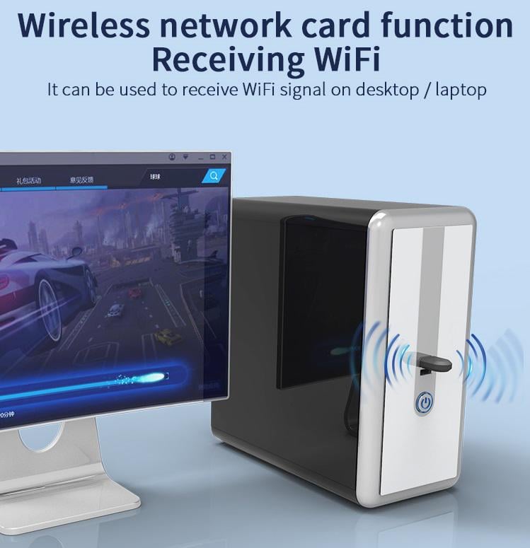 Адаптер Erston 2в1 USB WiFi 2.4G + Bluetooth 4.2 Mini - фото 6