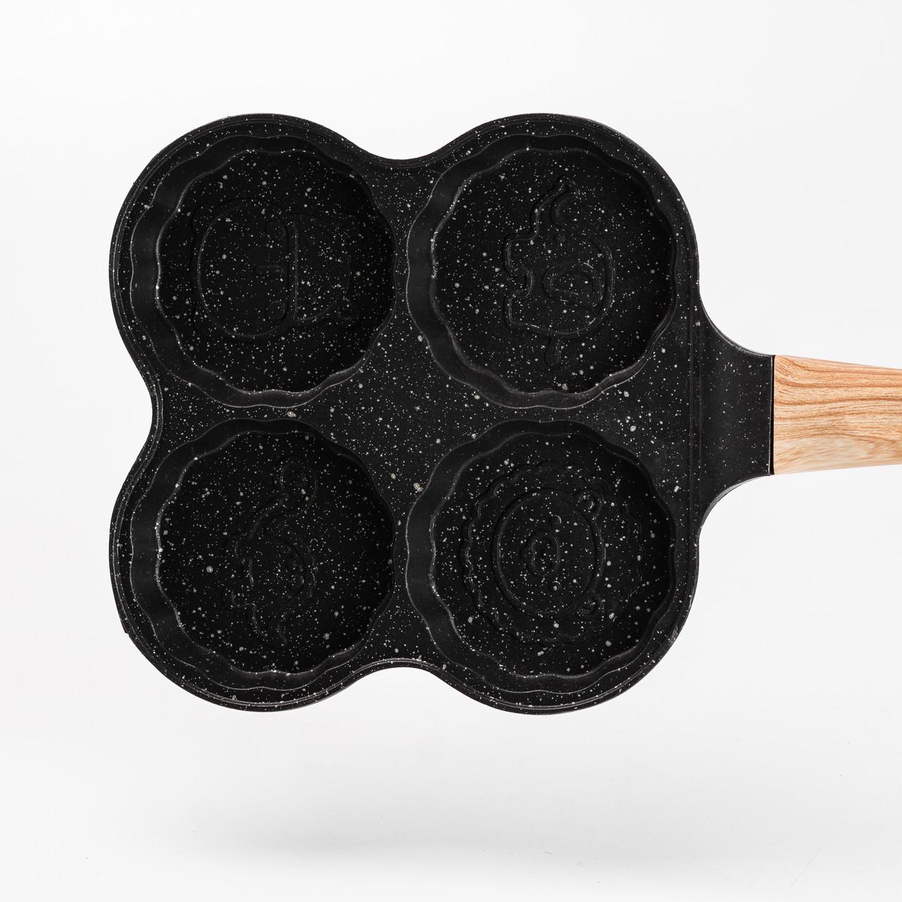 Сковорода для оладьев/яиц/панкейков антипригарная порционная на 4 секции (4882) - фото 16