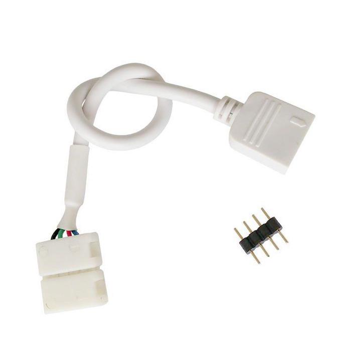 Коннектор для LED лент Bioм 50х50 OEм №10 10 мм RGB зажим-проволока-зажим папа (00000009508)