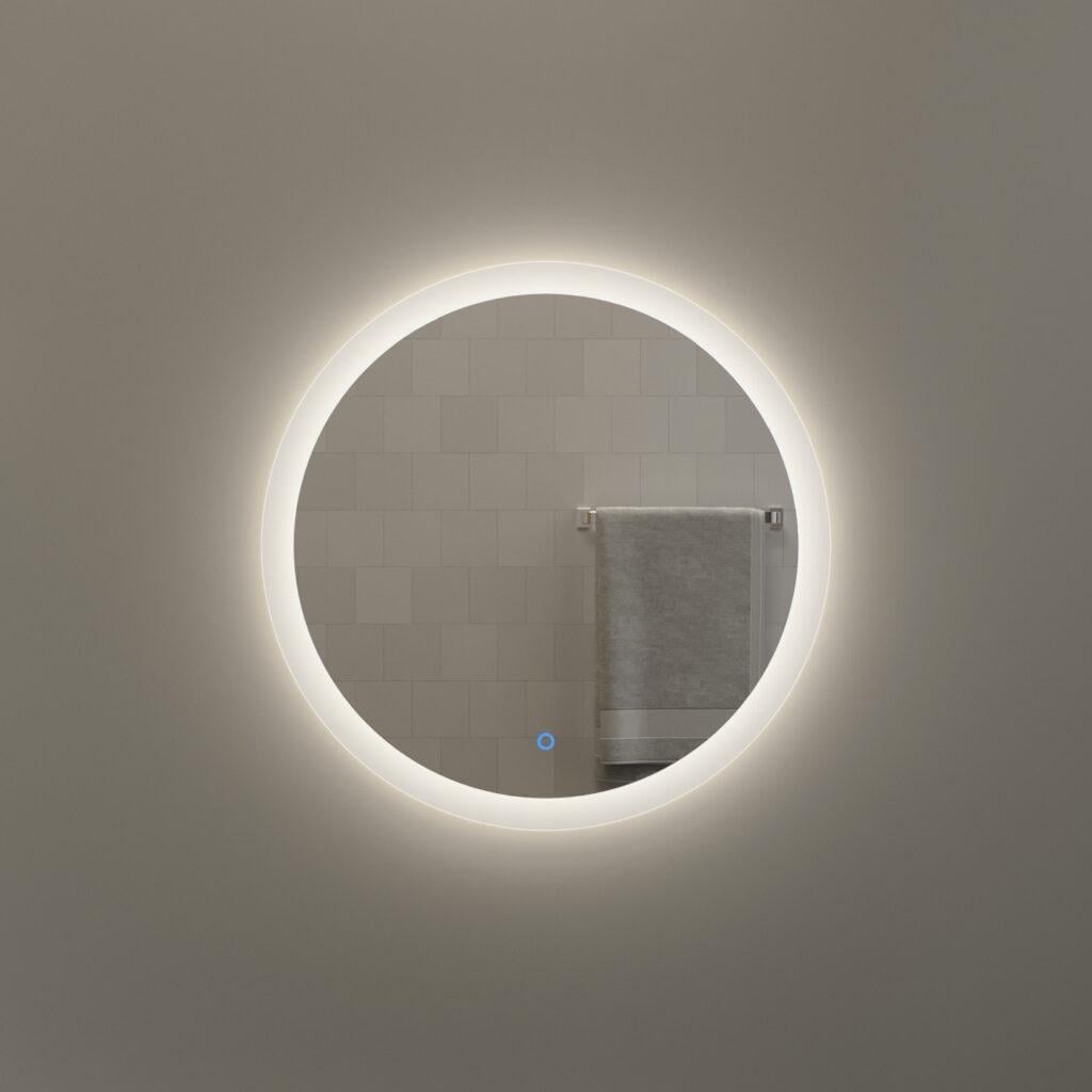 Зеркало с LED-подсветкой Андорра в ванную/спальню/гостиную с сенсорной кнопкой 70 см (68965790434)
