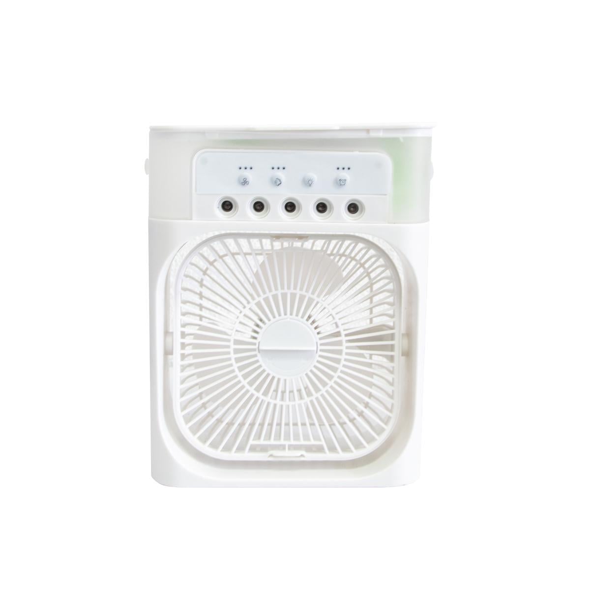Настольный вентилятор Air Cooler Fan USB 4в1 с увлажнителем воздуха Белый (1010573-White)