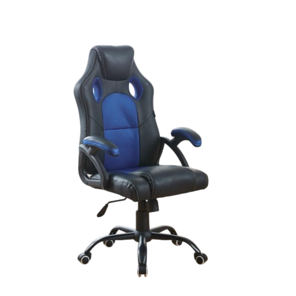 Крісло геймерське Bonro BN-2022S зі спинкою та підлокітниками до 150 кг Чорно-синій (106-76-42400288)
