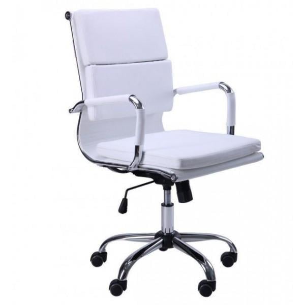 Крісло офісне AMF Holding Slim FX LB XH-630B 990+70х580х640 PU Хром/Білий