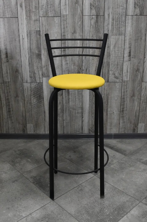 Барний стілець металевий 35х107 см Жовтий/Чорний (28373961)