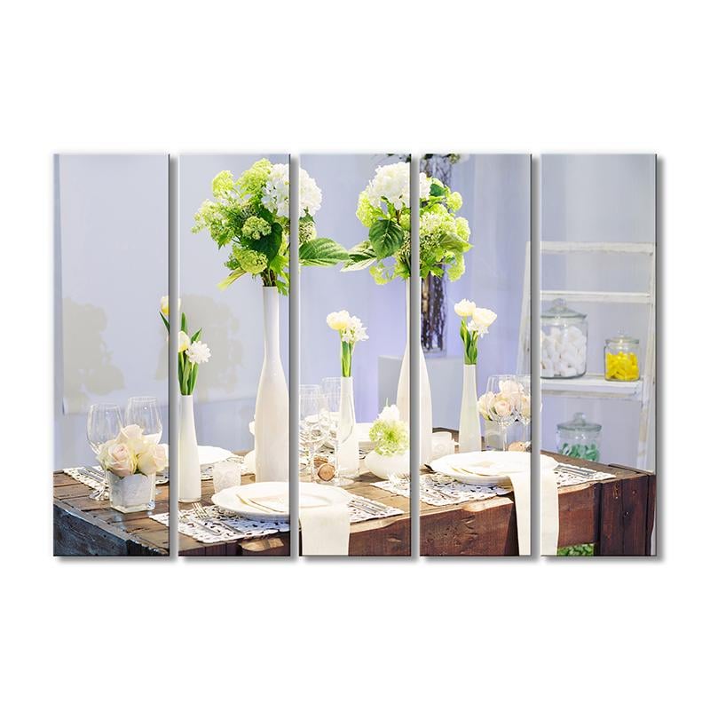 Картина модульная Букеты цветов 5 модулей 80x120 см