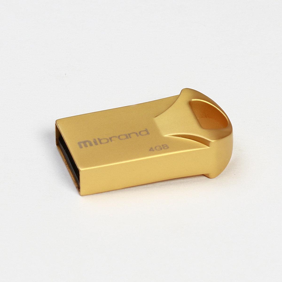 Флеш-накопичувач для ноутбука Flash Mibrand USB 2.0 Hawk 4Gb Gold (MI2.0/HA4M1G)