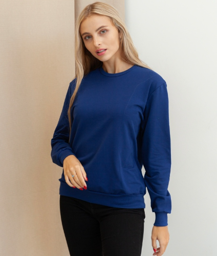 Свитшот для печати GBI двухнитка однотонный M Синий (12718-ж)