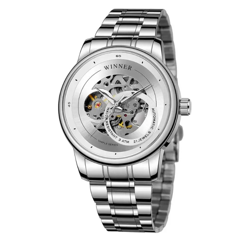 Наручний годинник Forsining 8190 Silver