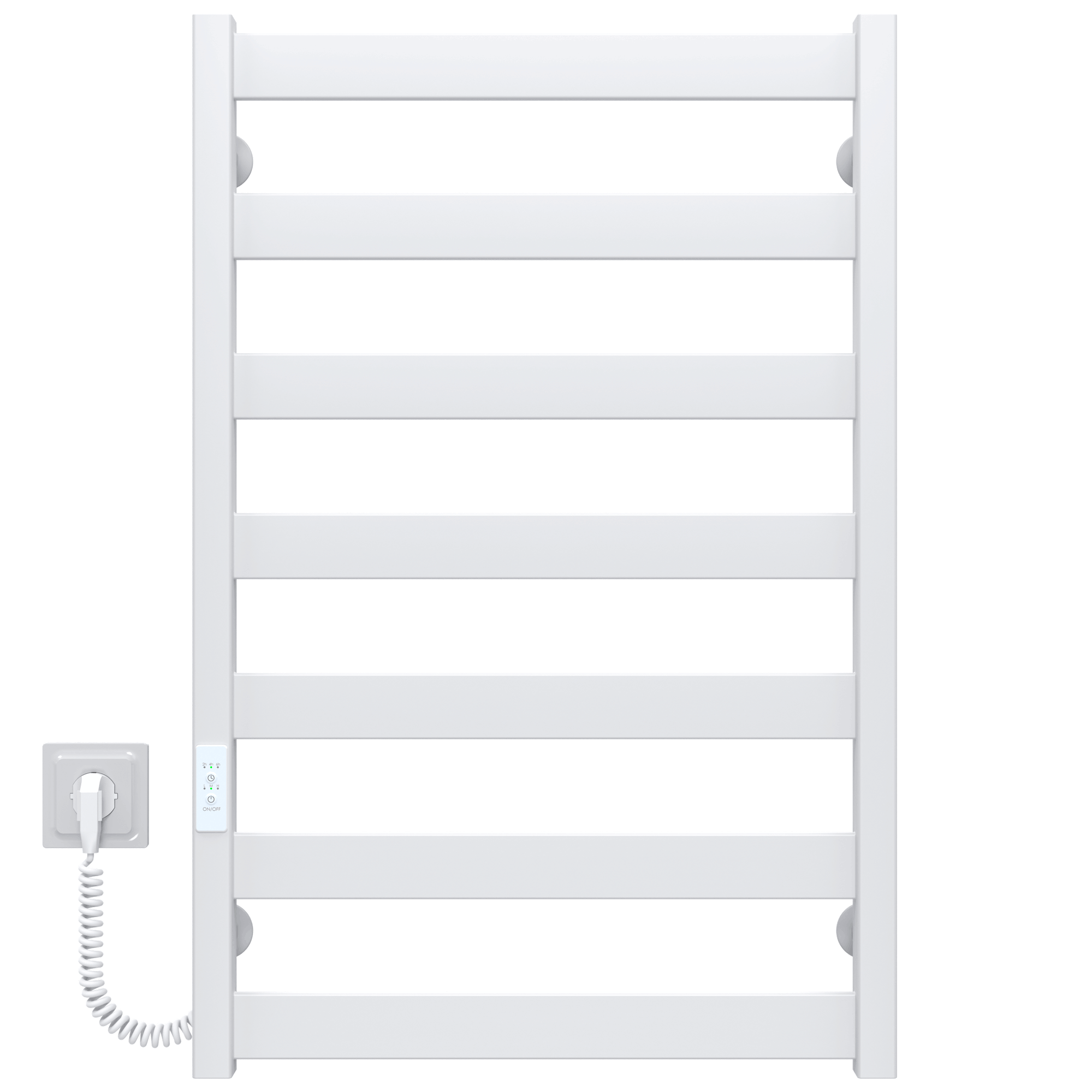 Полотенцесушитель электрический Deffi Silvia П7 WD04 левое подключение нержавеющая сталь 500х800 E мм Белый (A.SV.80.50.7.E.W.L.4)