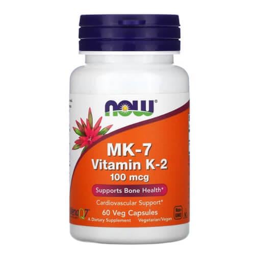 Вітамін К NOW MK-7 Vitamin K-2 100 mcg 60 Veg Capsules (NOW-00992)