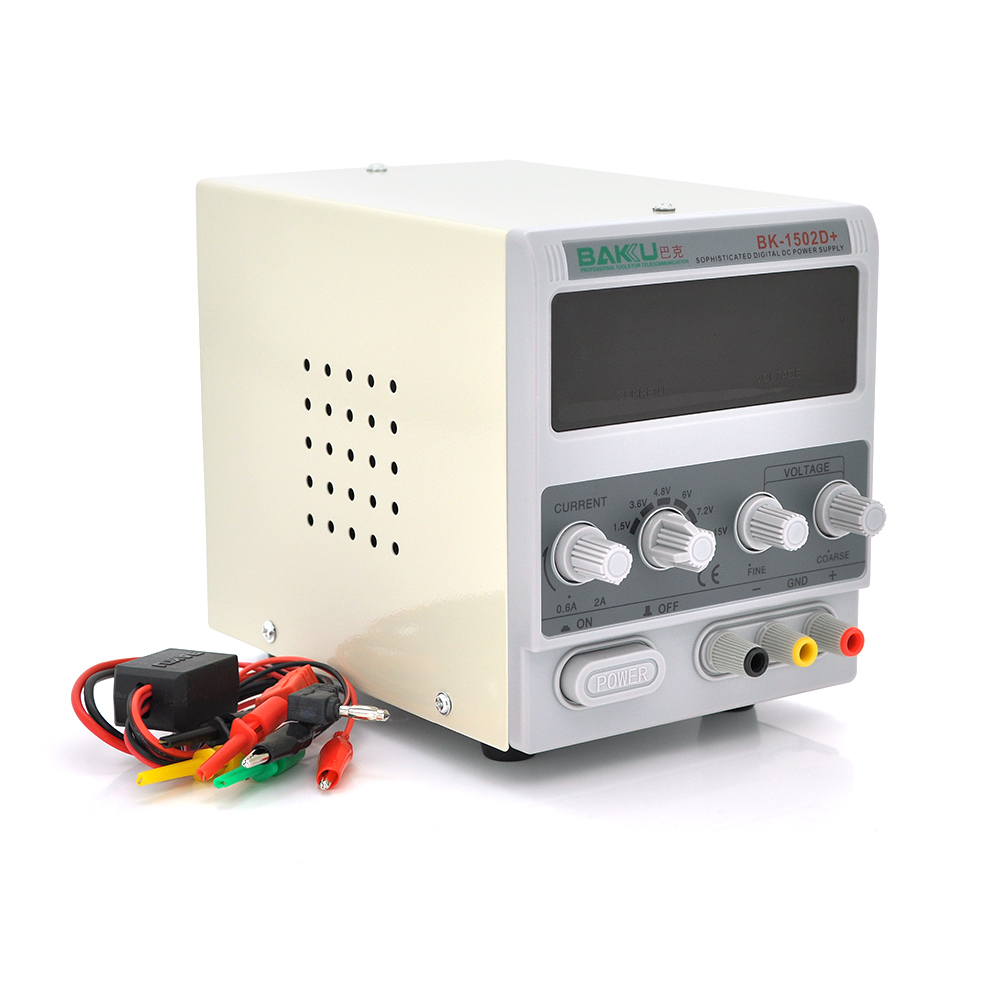 Блок питания BAKKU BK 1502D+ с цифровой индикацией для электроники 0-15 В 0,6-2 А (2918)