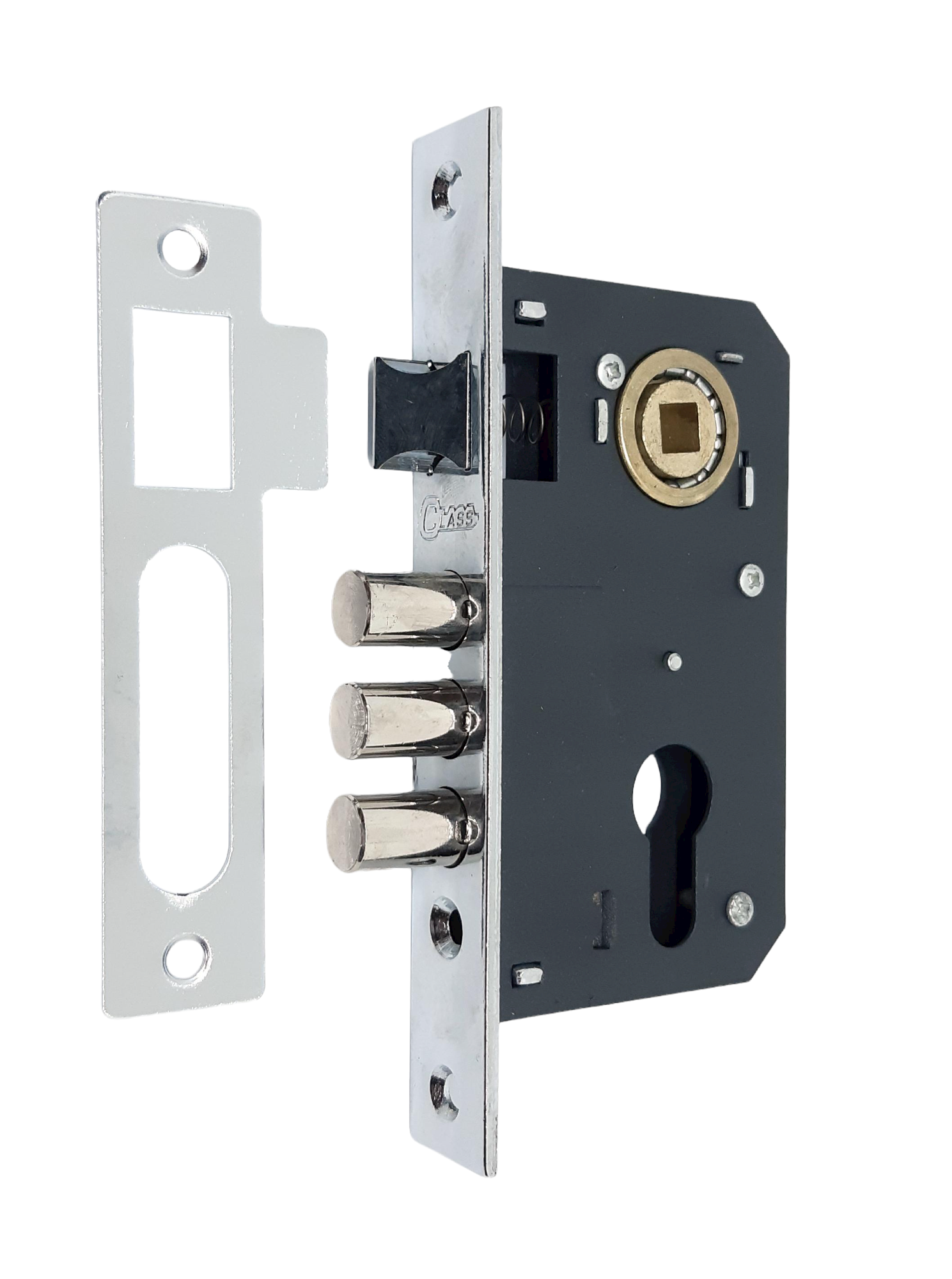 Корпус замка CLASS 9011SR-3R CP 3 ригеля Никель