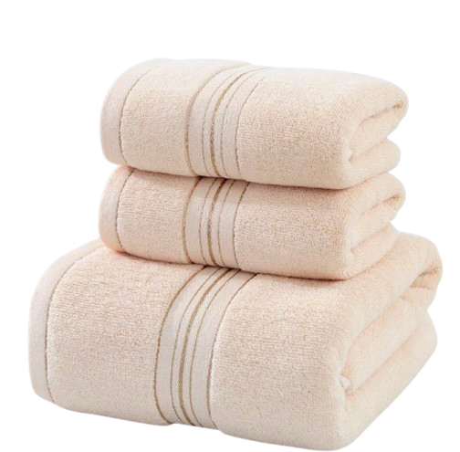 Набор полотенец Empire LUX 3в1 140х70 см/80х40 см/80х40 см Кремовый (NR3in1CremaGOLDline) - фото 5 Набор полотенец Empire LUX 3в1 140х70 см/80х40 см/80х40 см Кремовый (NR3in1CremaGOLDline) - фото 5