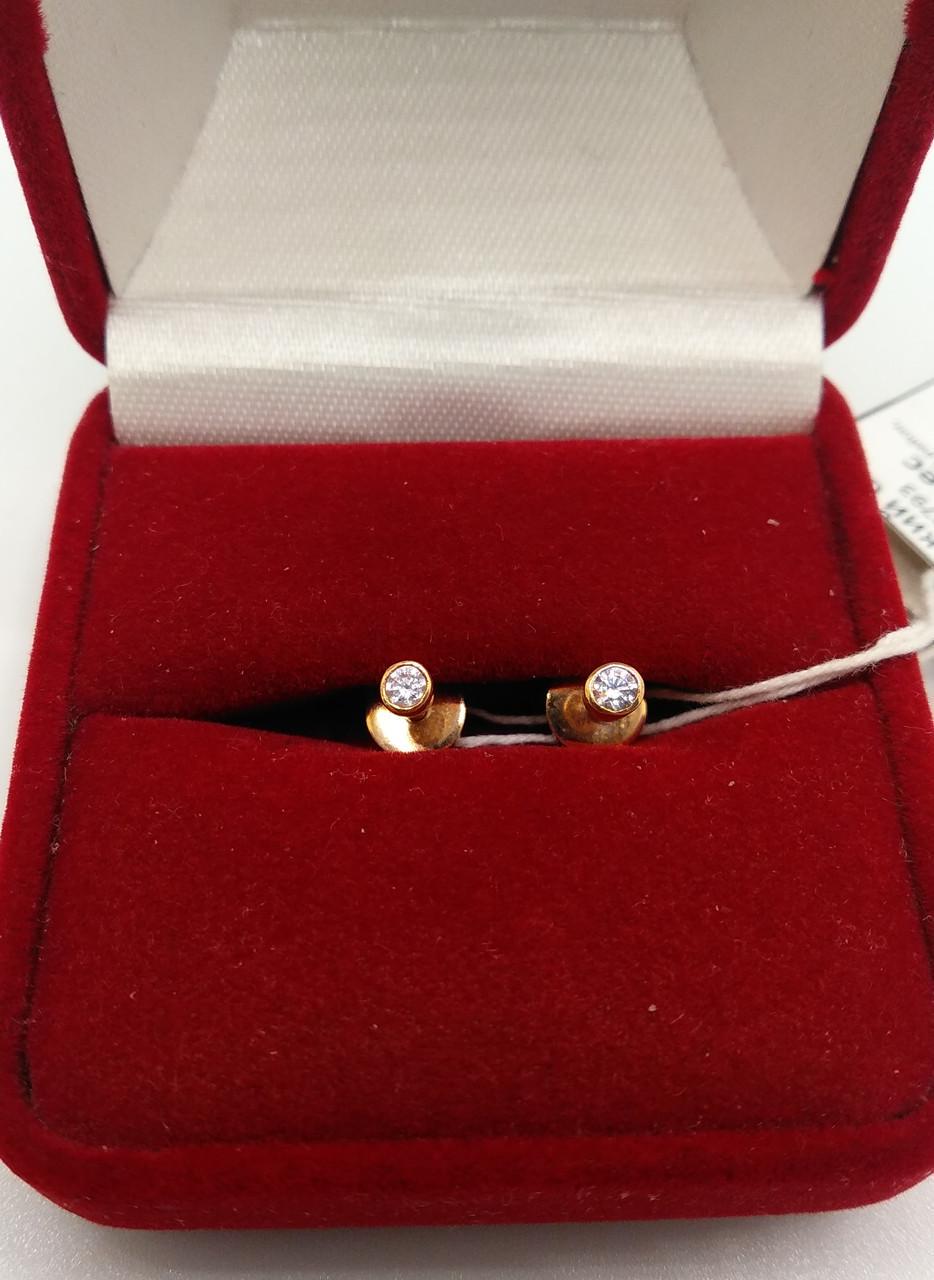 Серьги золото пусеты винтики 585° 1,58 г (1802275)