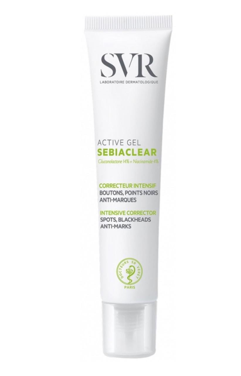 Средство против недостатков жирной кожи/подверженной акне и чувствительной SVR Sebiaclear Active Gel 40 мл (2473925996)