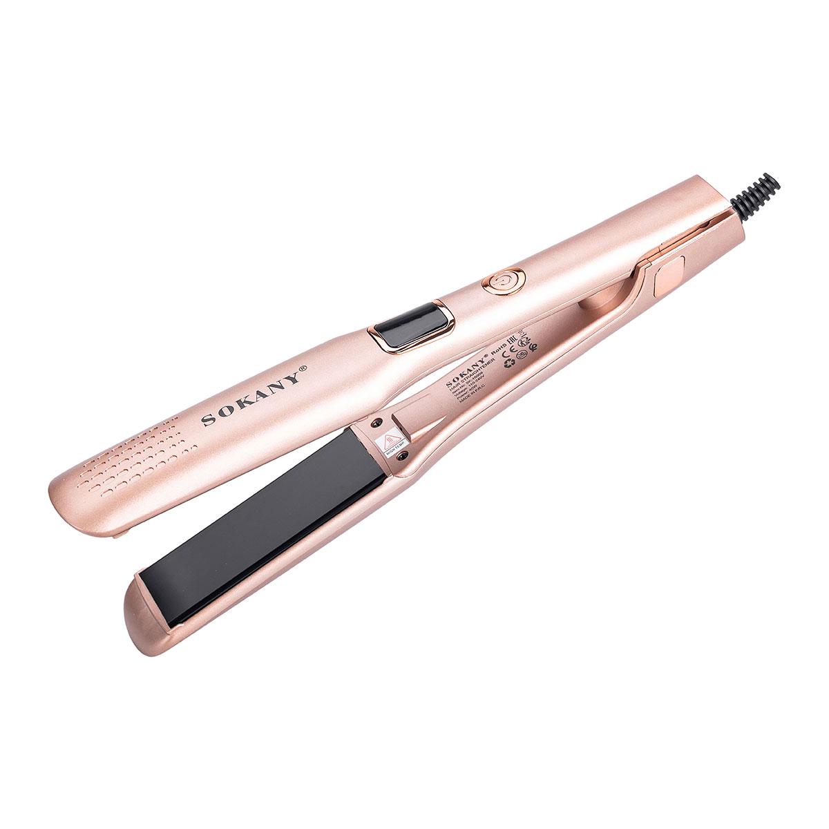 Утюжок для волос Sokany для коротких и длинных волос с керамическим покрытием 50 Вт Розовый (7175) - фото 2 Утюжок для волос Sokany для коротких и длинных волос с керамическим покрытием 50 Вт Розовый (7175) - фото 2