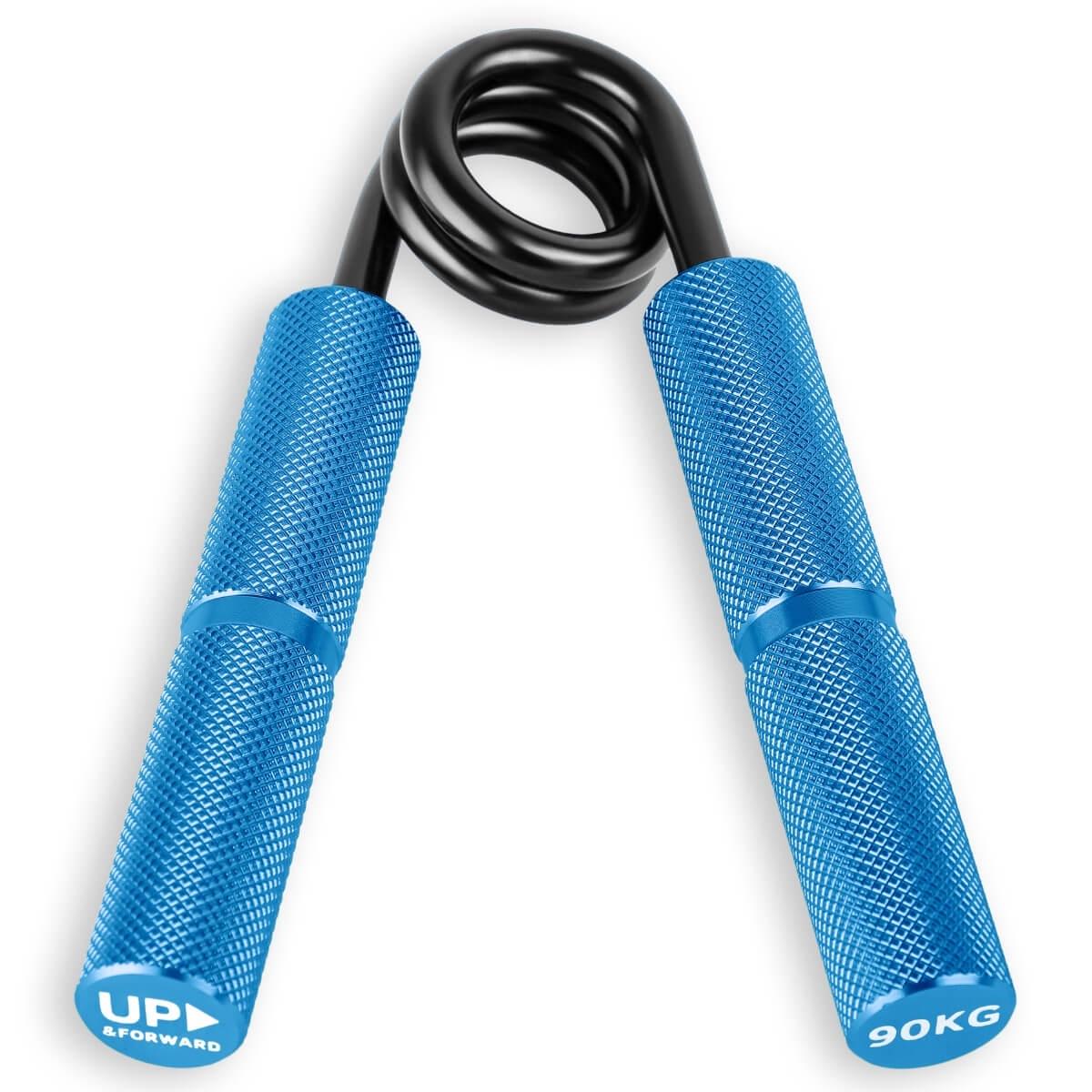 Еспандер кистьовий UP & FORWARD 90 кг металевий з PVC накладками Blue