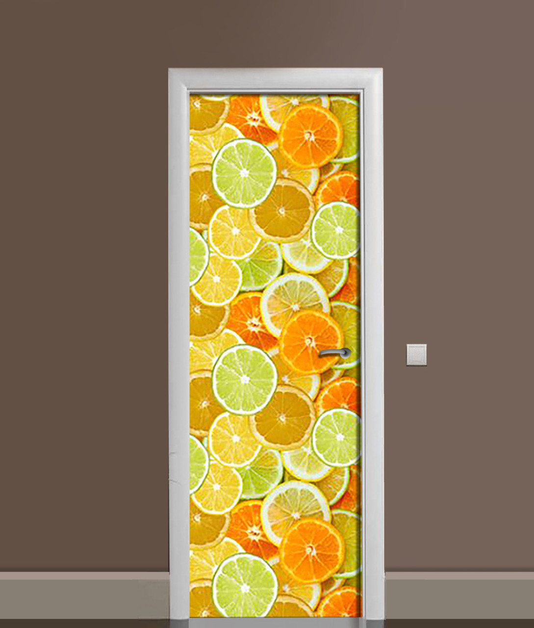 Наклейка 3D на двері Zatarga Яскраві Цитруси 650х2000 мм (1289776790)