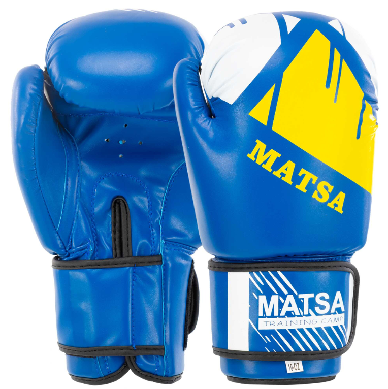 Перчатки боксерские PU MATSAMA-7301 10 унции Синий