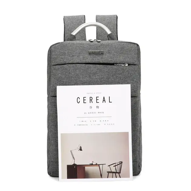 Рюкзак для ноутбука з USB-портом для заряджання Світло-сірий (29823233) - фото 3 Рюкзак для ноутбука з USB-портом для заряджання Світло-сірий (29823233) - фото 3