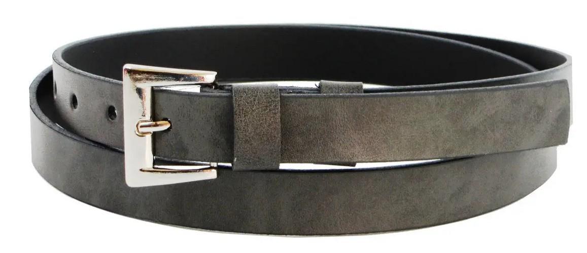 Ремінь шкіряний жіночий Cavaldi 1,8 см Сірий (super680_Pd24 grey)