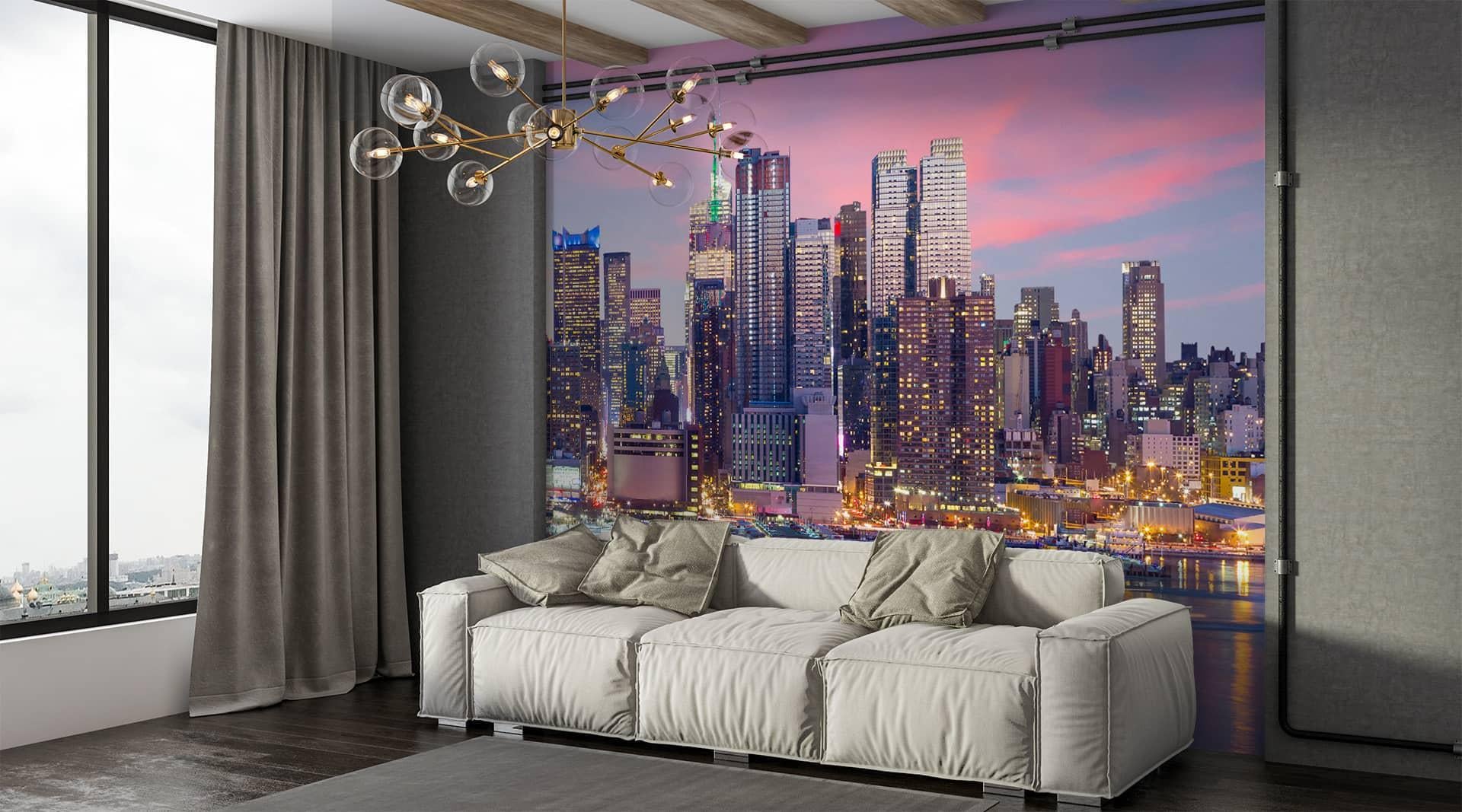 Фотообои флизелиновые Styleo Print-walls Закат над мегаполисом 0478 300х200 см (Pw-0478)
