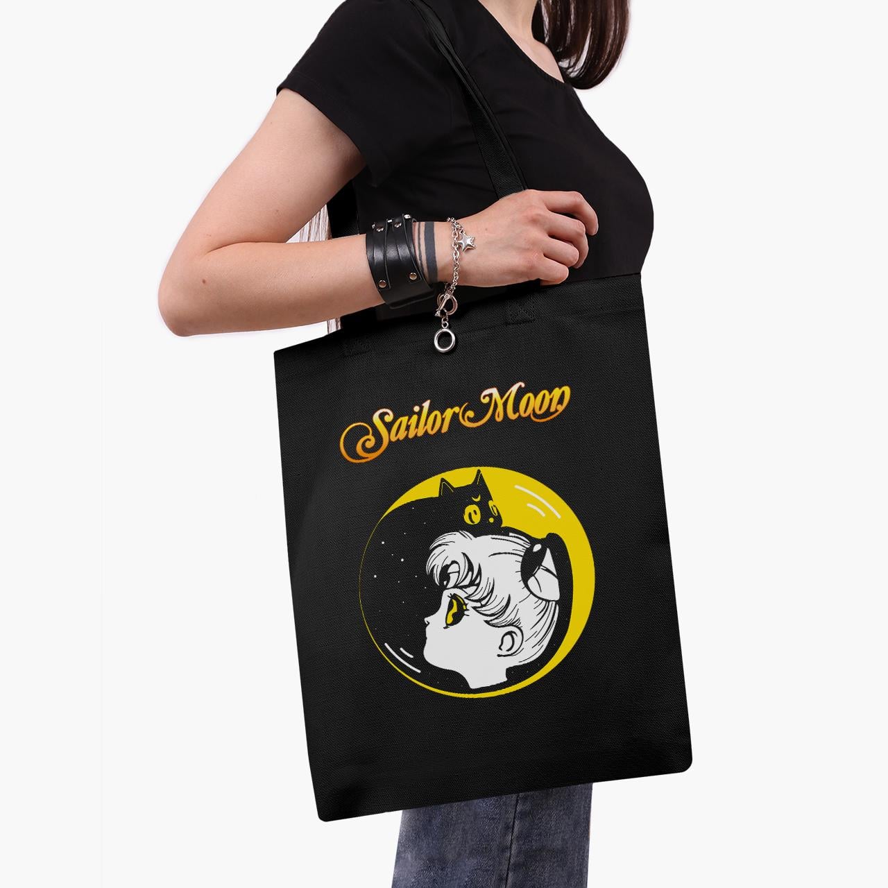 Эко сумка шоппер на молнии Sailor Moon 41x35 см (9227-2660-BKZ)