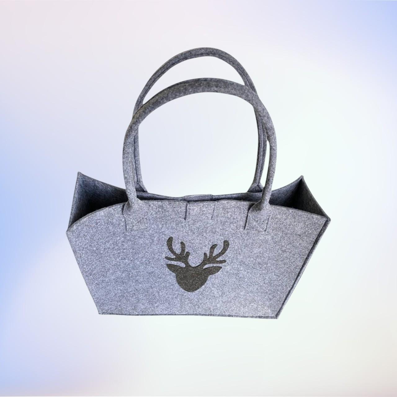 Шоппер из войлока HPI с ручками на кнопке универсальный Темно-серый (22922117) - фото 7