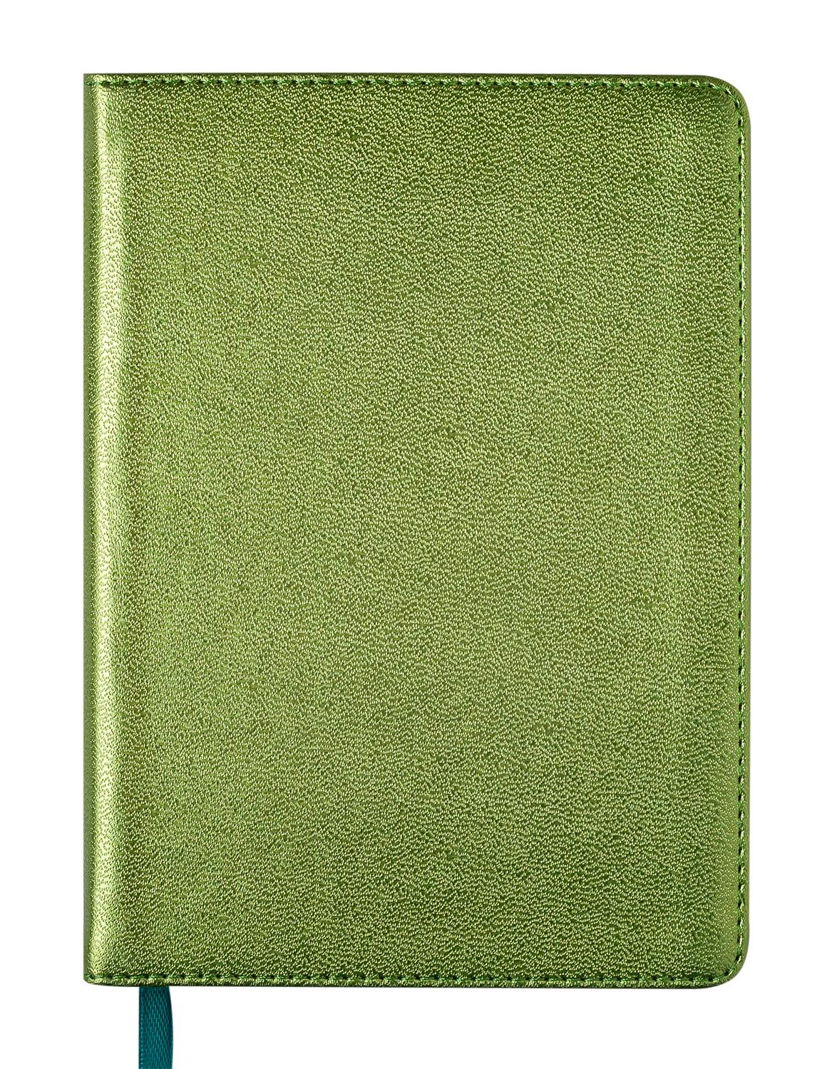 Ежедневник недатированный Buromax METALLIC A6 288 страниц Зеленый (BM.2613-04)