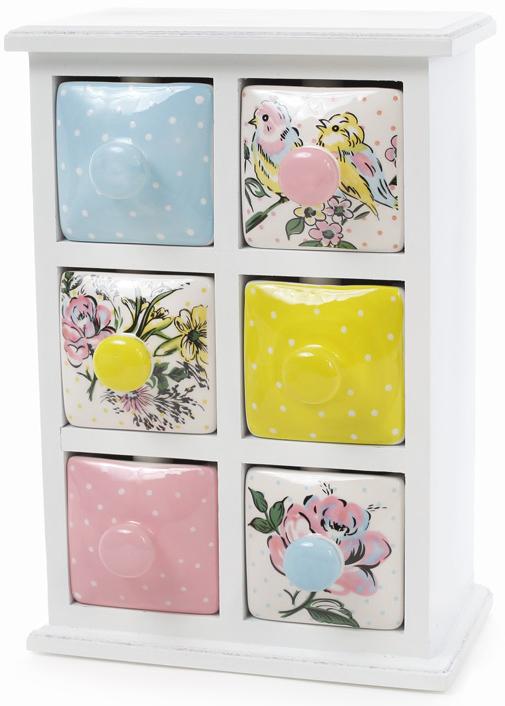 Міні-шафа для спецій Весняна трель 6 ємностей 17,5х9,5х24,5 см (BD-DK0077-D) - фото 2