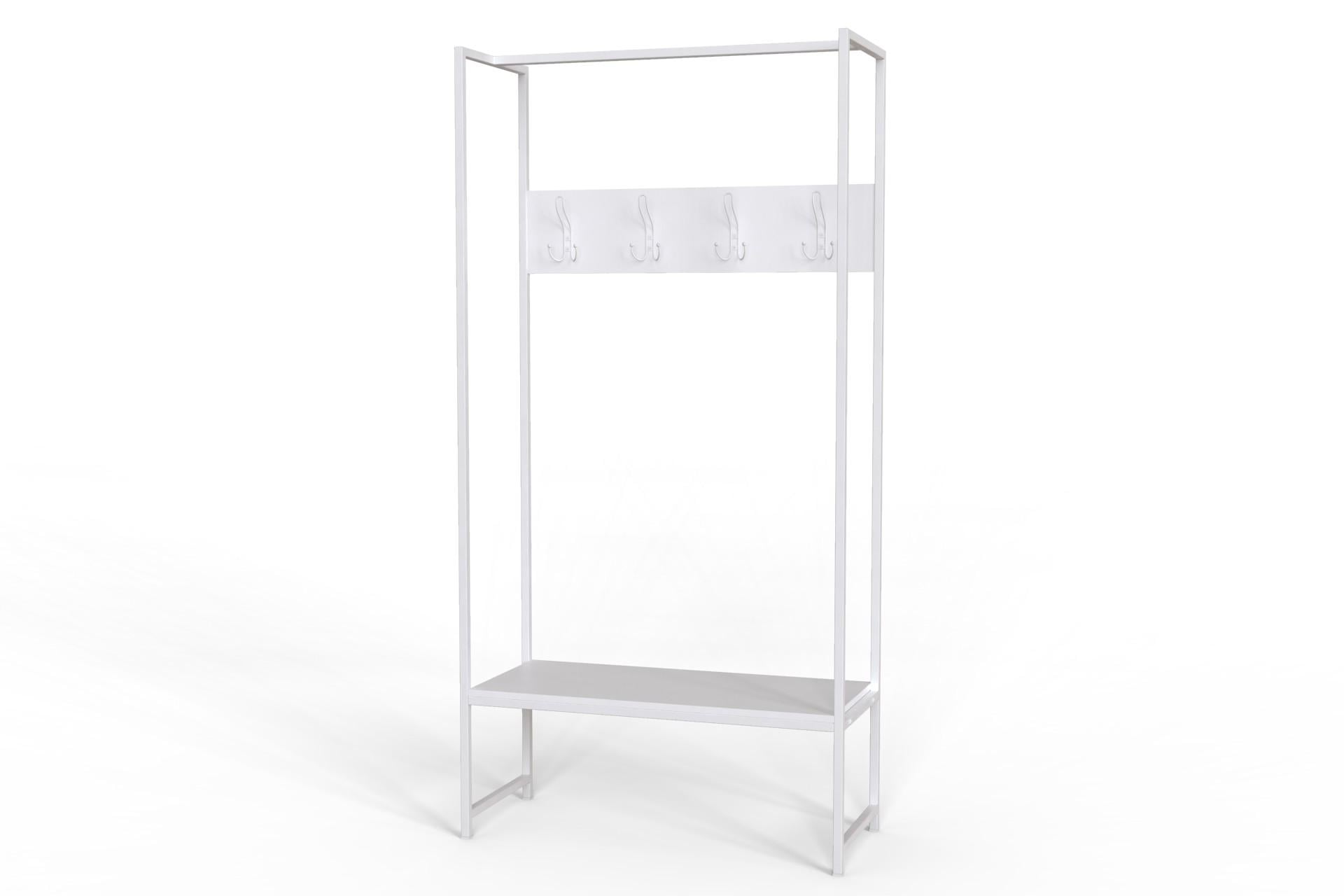 Вешалка модульная напольная Ferrum-decor Трелис 12 ДСП 16 мм 180x90x38 см Белый/Белый (FRD-104313)