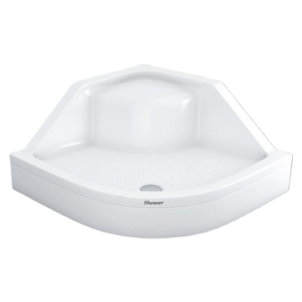 Поддон акриловый полукруглый Shower Milet SW-8129 90x90x18/45 см (C15351)