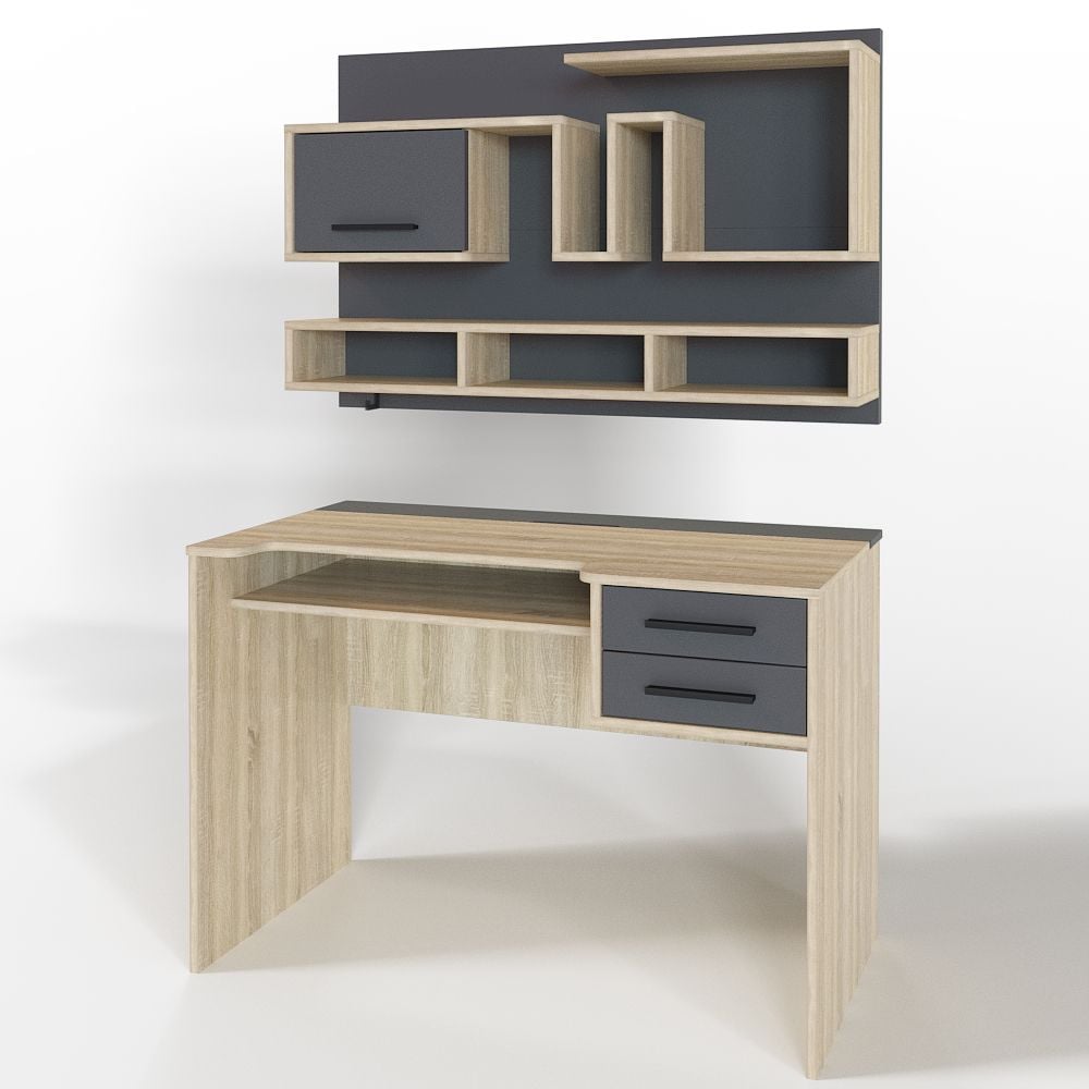 Комп'ютерний стіл Тиса Мебель Тиса Стиль-5 Сонома/Графітовий (636a255823b51f63351b5a0c)