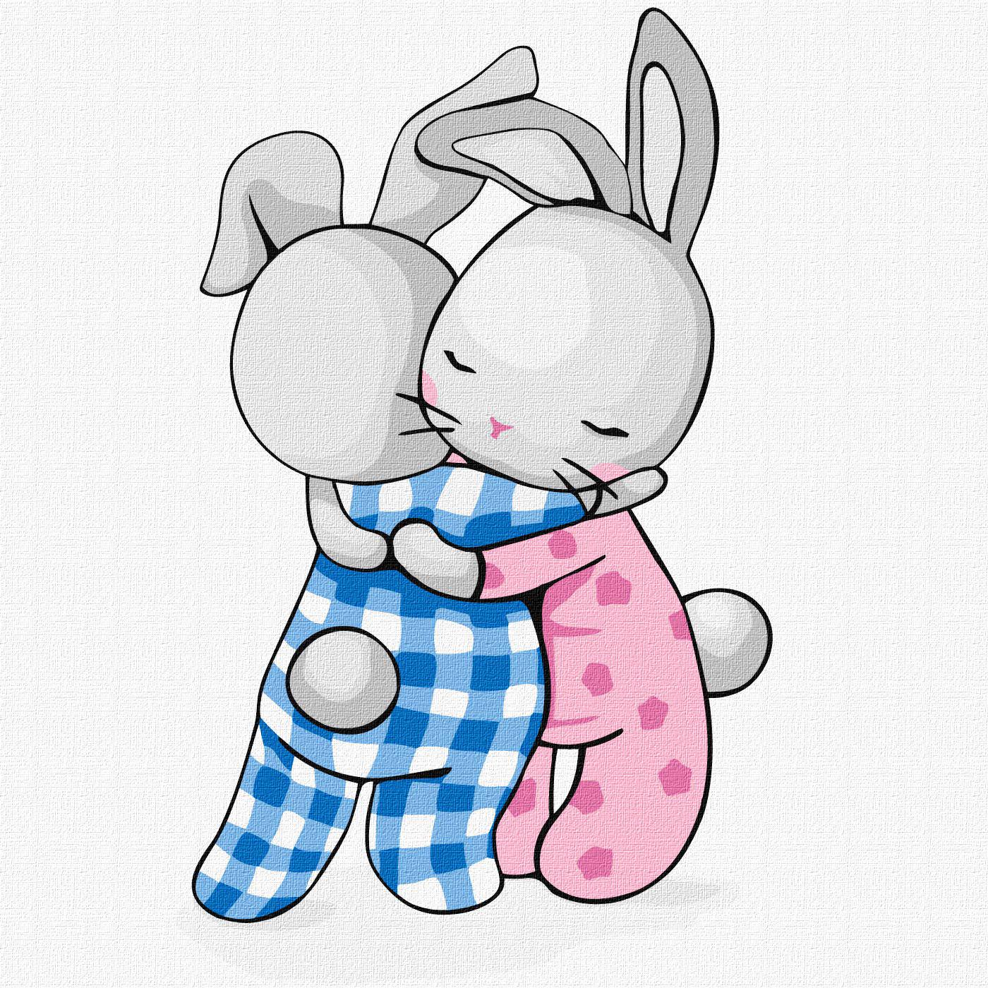 Картина по номерам Идейка Обнимашки 25x25 см (Id-KHO6130)