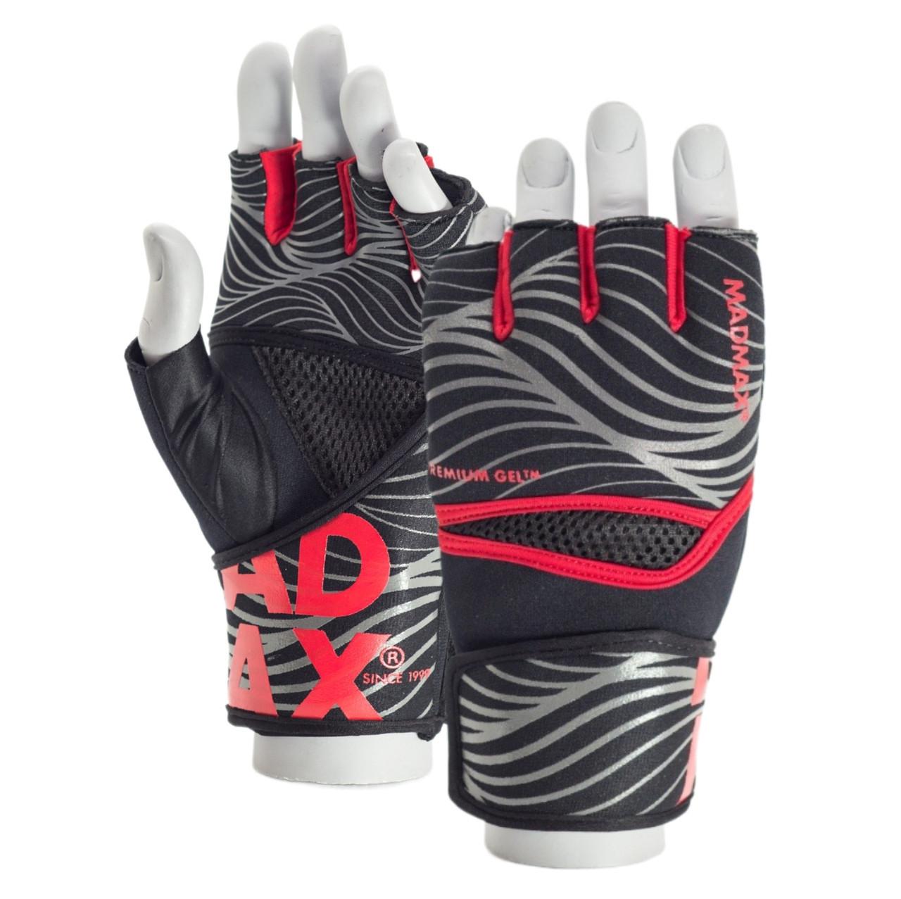 Перчатки для фитнеса MadMax MFG-906 MAXGEL Fighting Gloves L-XL Black/Red (A-012928)