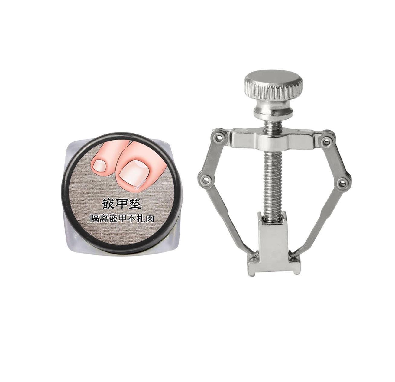 Инструмент для коррекции вросших ногтей металлический фиксатор и 10 силиконовых полосок (U9478 9480)