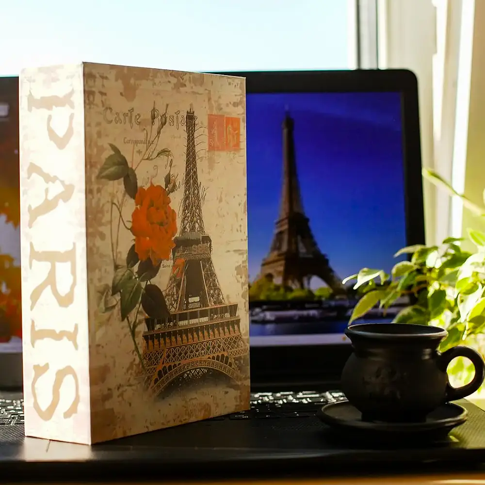 Книга сейф Париж на кодовом замке для денег 24 см (28177746) - фото 2