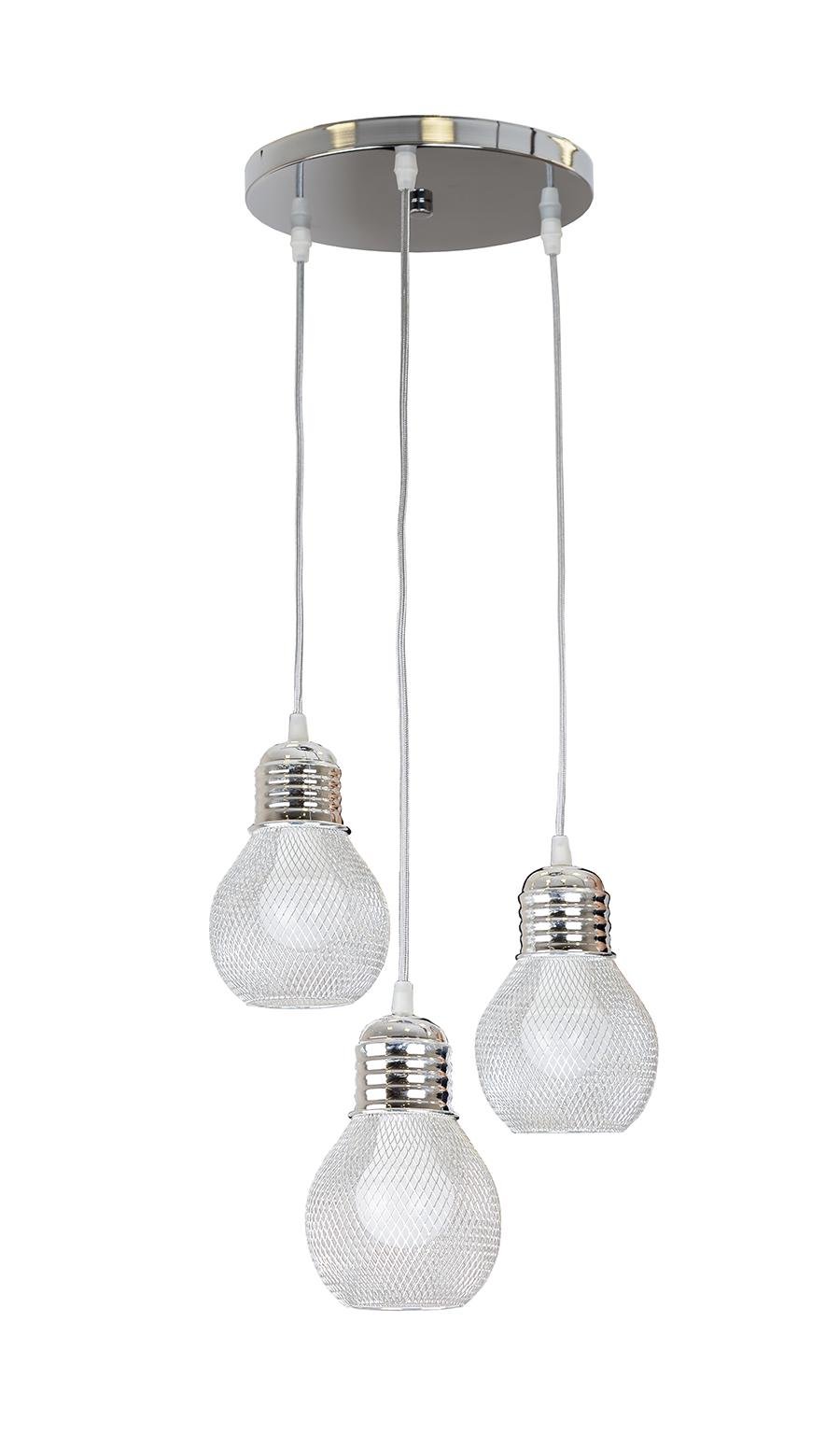 Подвесной светильник Levistella 907-006F-3 CR 240 в стиле лофт на 3 лампы 160х180 мм (14-16-LVS3214)