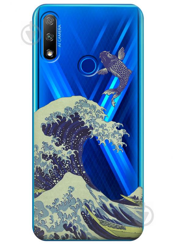 Прозрачный силиконовый чехол iSwag для Huawei Honor 9X с рисунком - Большая волна в Канагаве (KS2750) Прозрачный силиконовый чехол iSwag для Huawei Honor 9X с рисунком - Большая волна в Канагаве (KS2750)