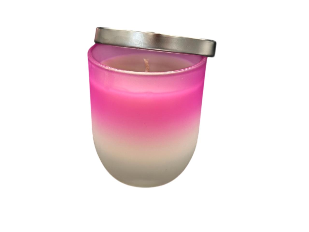 Свічка ароматична Лаванда і сандал у скляному свічнику 8х7 см Бежевий (SVB-140)