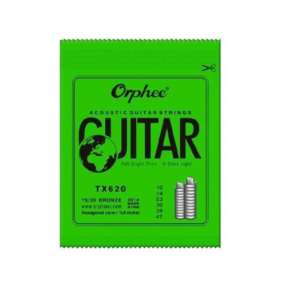 Набор струн для акустической гитары Orphee TX620 10-47" 0,25-1,20 мм 6 шт. (510033)