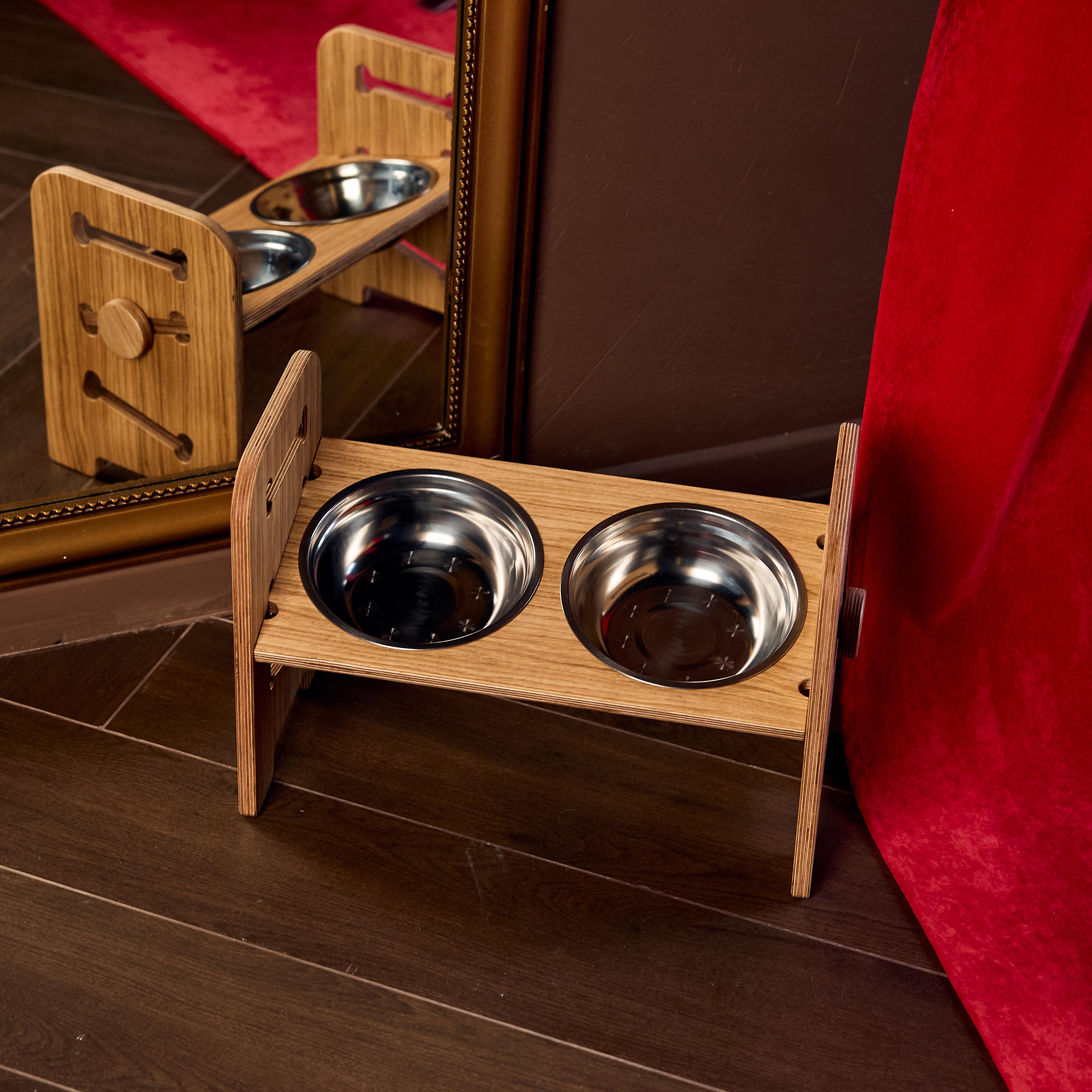 Миска на подставке для кота собаки OrganicSchef из нержавеющей стали двойная Flex 30х39х18 см 0,6/0,6 л Натуральный (811622222222) - фото 10 Миска на подставке для кота собаки OrganicSchef из нержавеющей стали двойная Flex 30х39х18 см 0,6/0,6 л Натуральный (811622222222) - фото 10