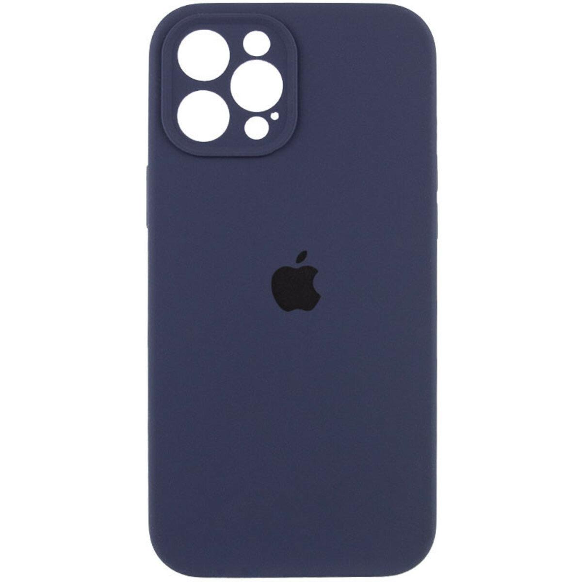 Противоударный чехол для Apple iPhone 12 Pro Max Silicone Full Case AA Camera Protect / Dark Blue