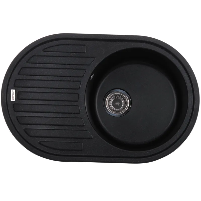 Мойка кухонная Zerix ZS-7750R-03 Черный (ZX4556)