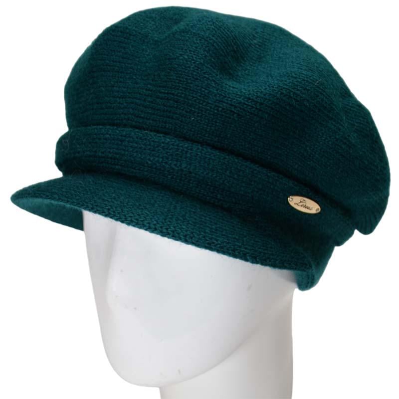 Шапка женская зимняя Lirus Дороти с козырьком шерстяная на флисовой подкладке One size Зеленый (131733)
