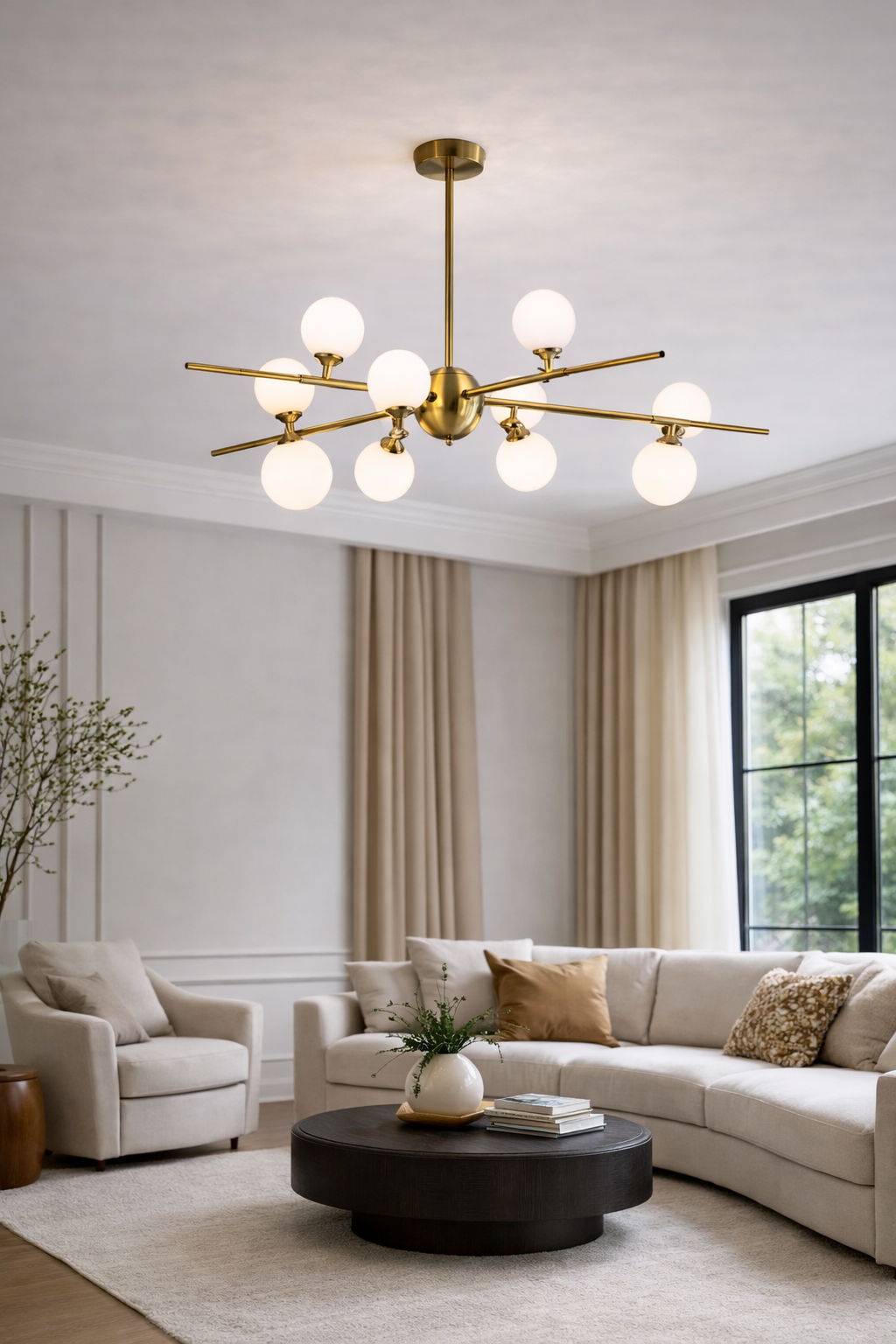 Люстра Crossroads со стеклянными плафонами 12 ламп G9 (2023/GG)